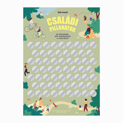 Családi Pillanatok – kaparós poszter, 60 családi program
